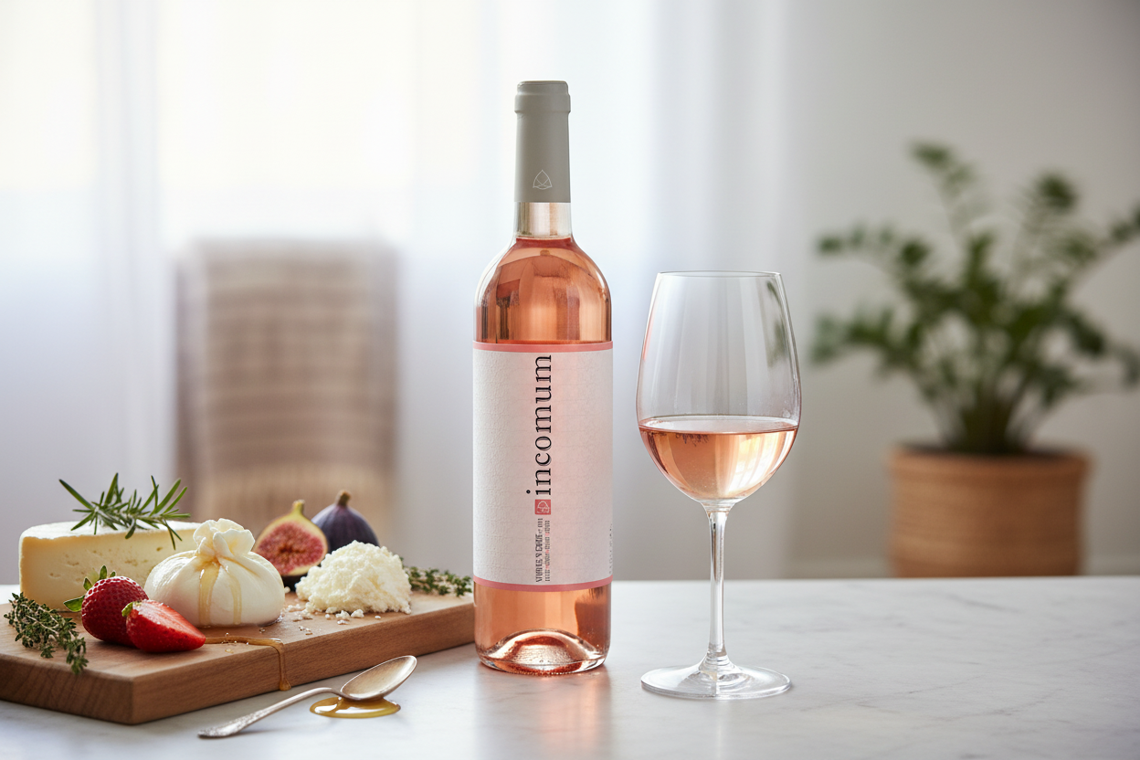 Maridaje Incomum Rosé con Quesos Frescos