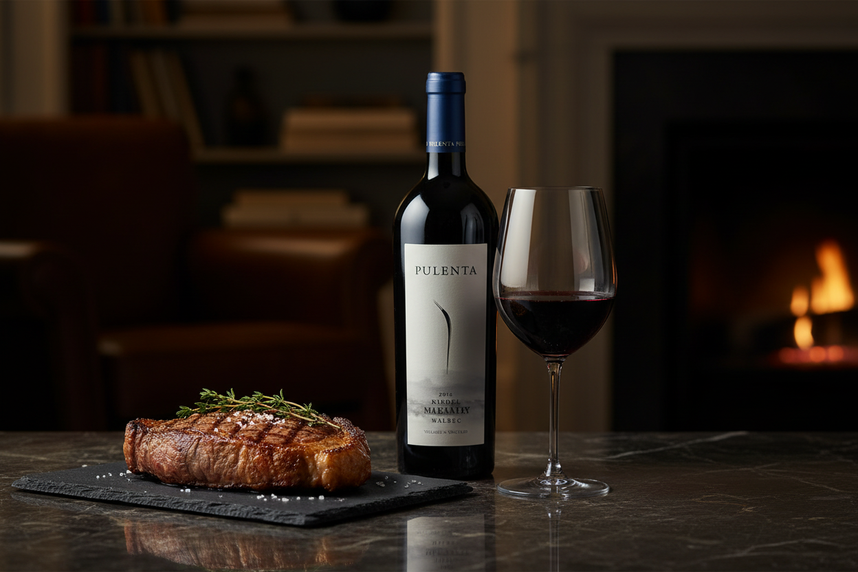 Maridaje Pulenta Single Vineyard Malbec con Cortes Wagyu y Kobe
