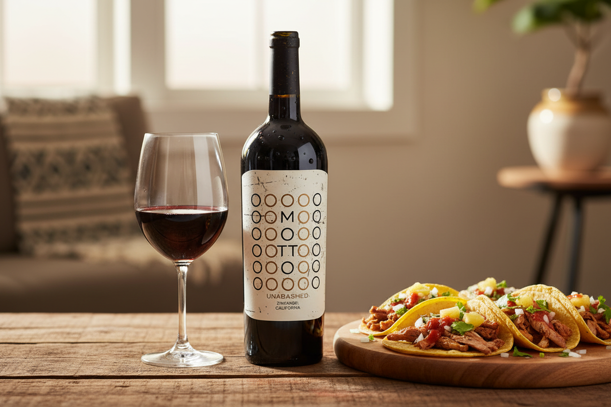 Motto Unabashed Zinfandel - Maridaje con Tacos al Pastor