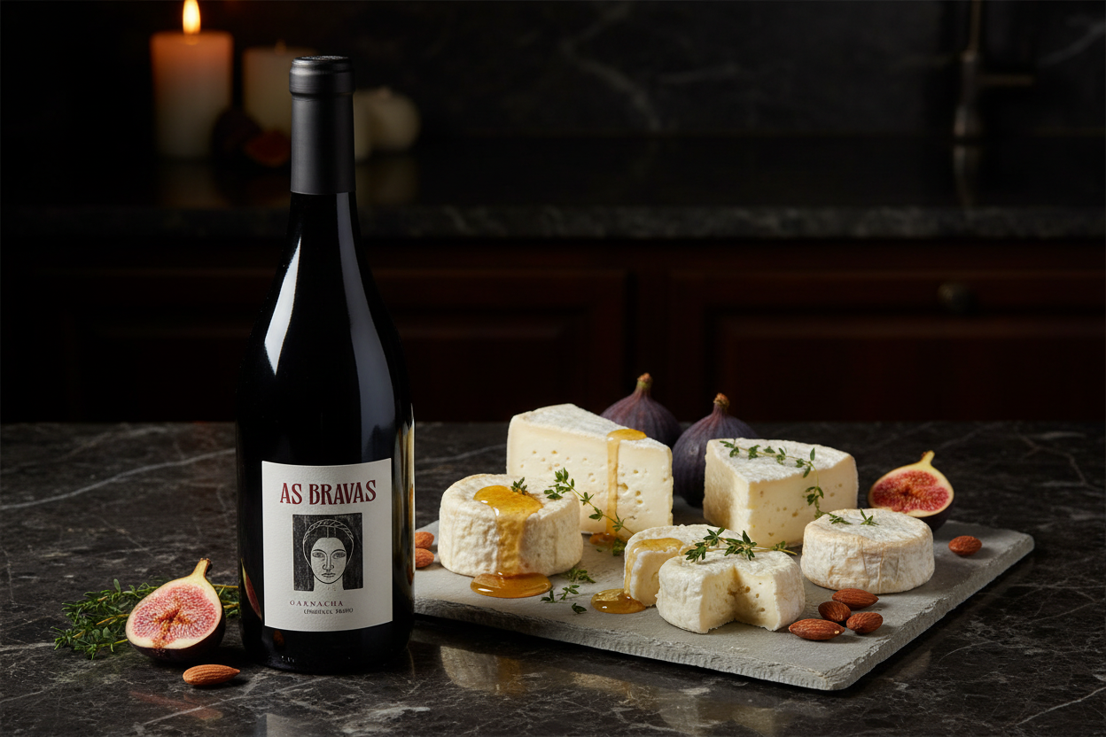As Bravas Garnacha 2021 con quesos suaves de cabra - maridaje