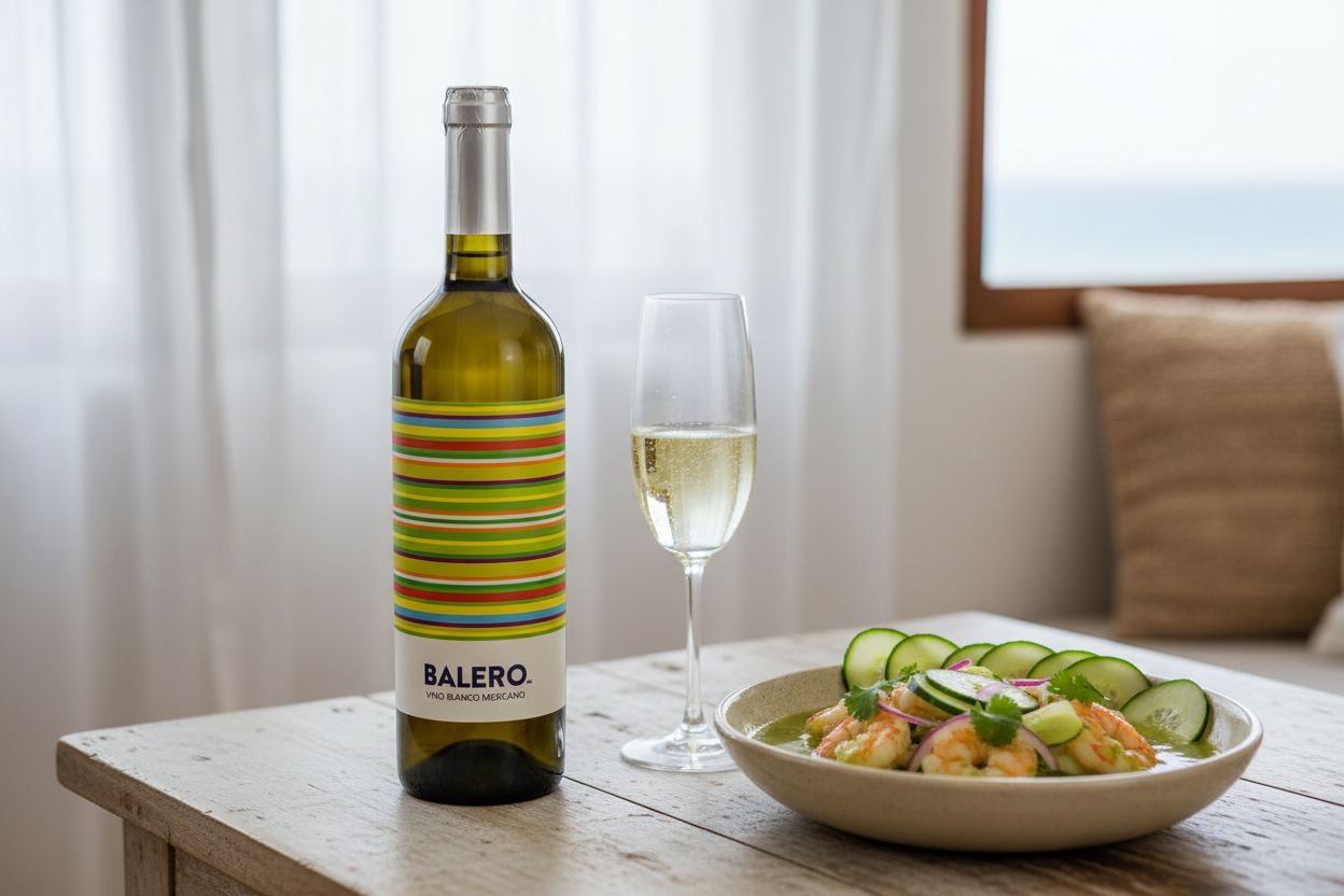Balero Blanco Brut - Maridaje con Aguachiles Verdes