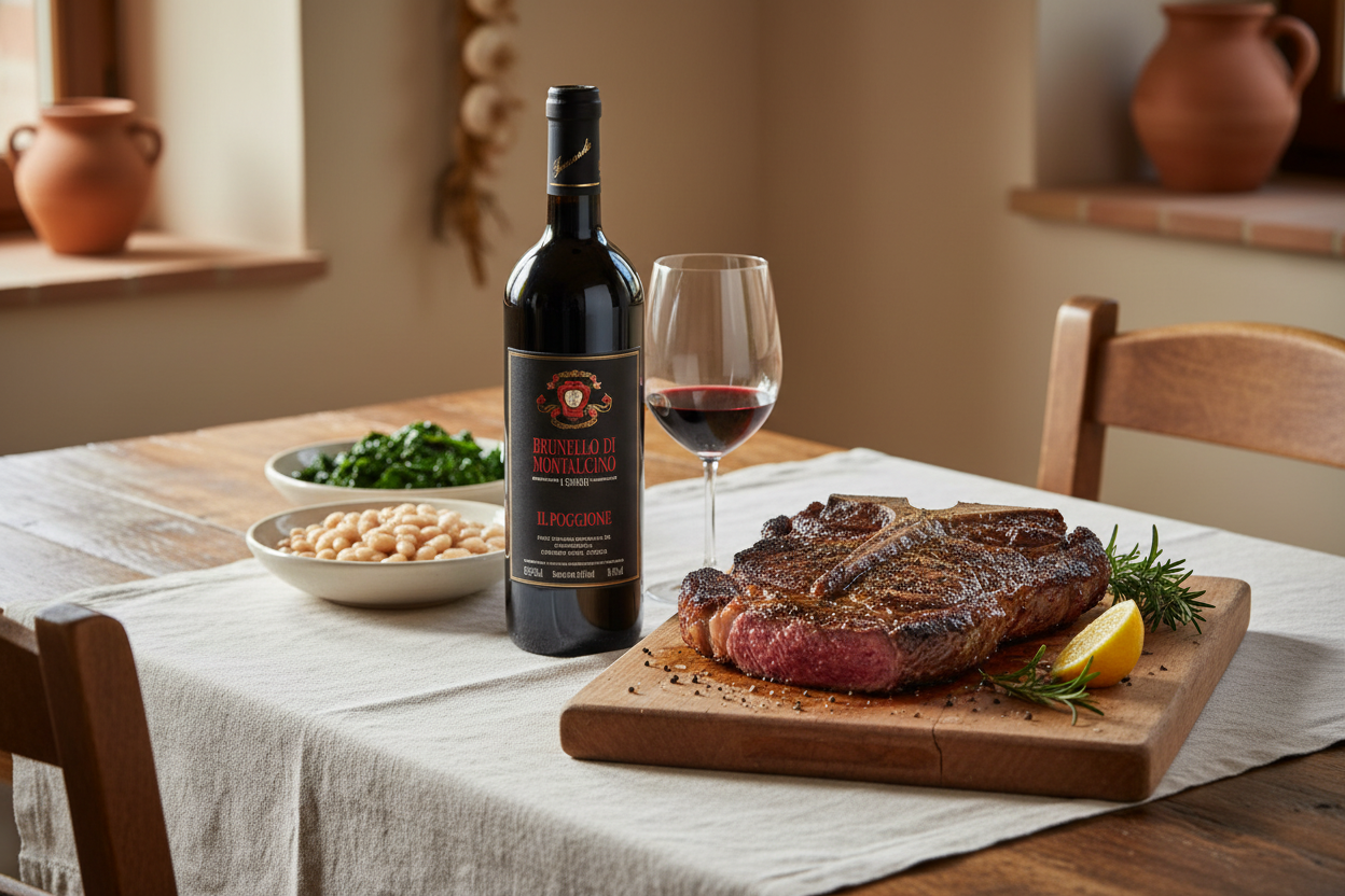 Maridaje Brunello di Montalcino 2019 con Bistecca alla Fiorentina