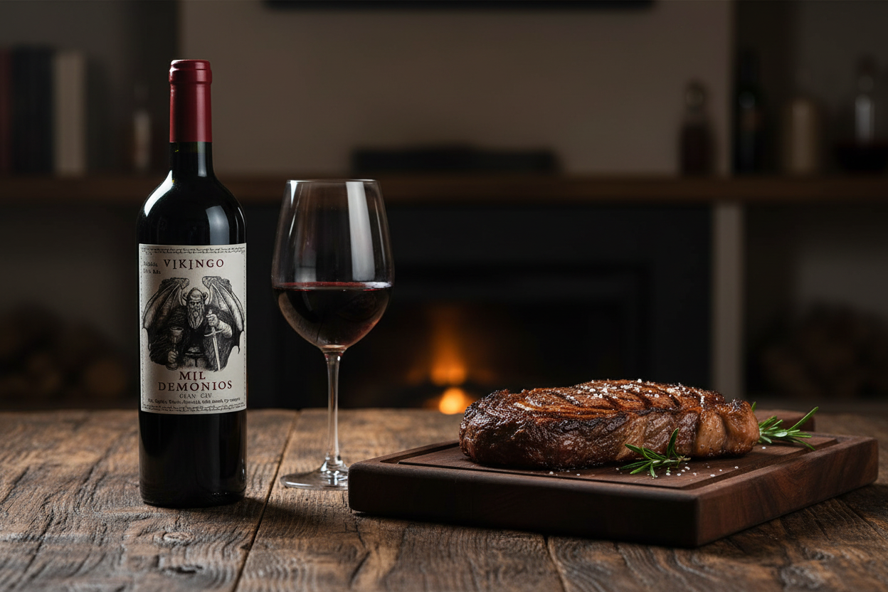 Maridaje Vikingo Blend con Rib Eye y Picaña