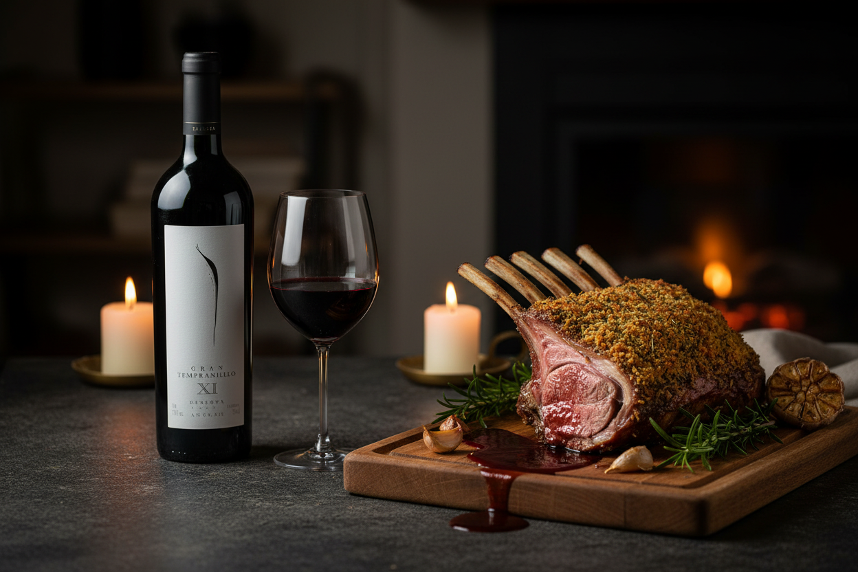 Maridaje Pulenta Gran Cabernet Franc con Cordero Asado