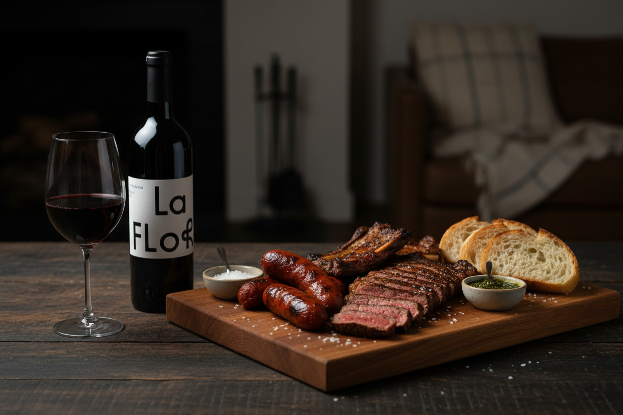 Maridaje La Flor Malbec con Parrillada Argentina