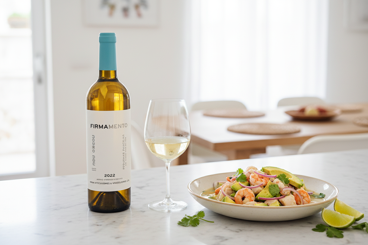 Maridaje Firmamento Blanco con Ceviche
