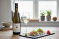 Maridaje Hochheimer Stielweg Riesling Extra Brut Sekt 2018 con sashimi de hamachi