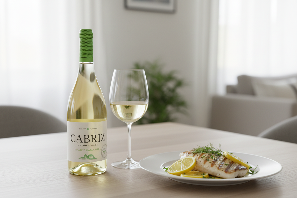 Maridaje Cabriz Branco con Pescados Blancos a la Plancha
