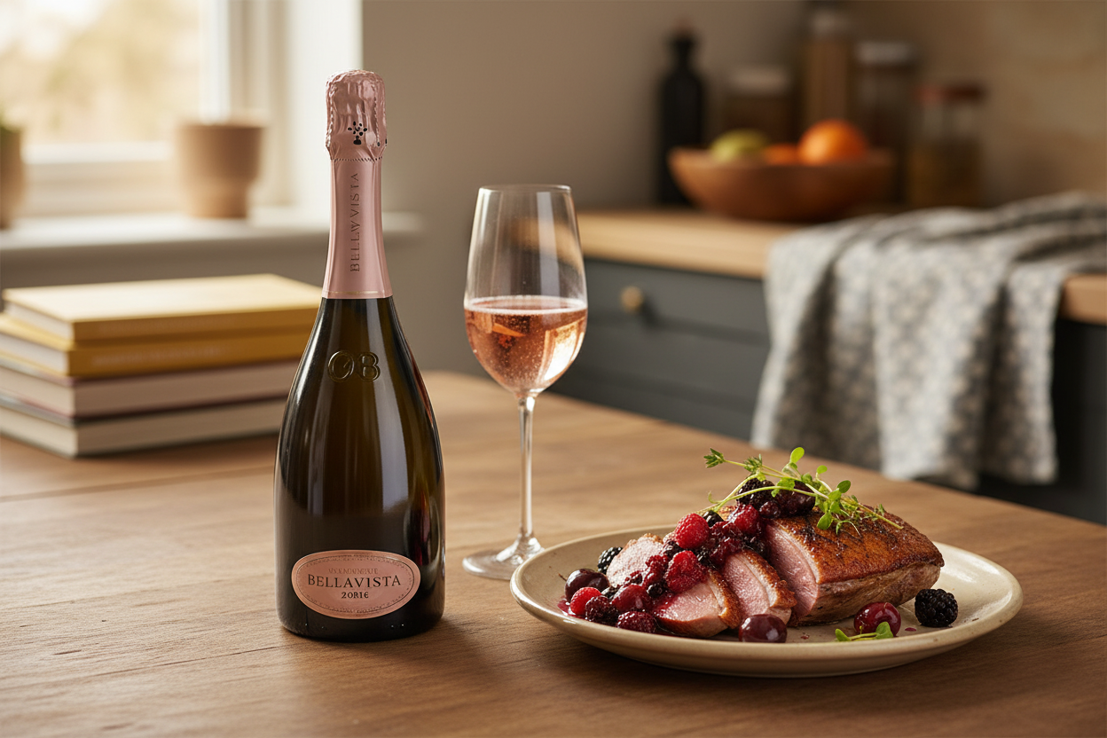 Maridaje Rosé 2016 con pato y frutos rojos