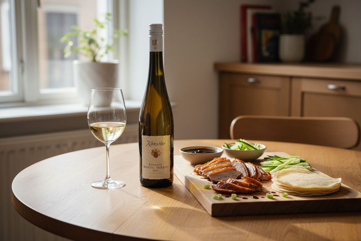 Maridaje Hochheimer Stielweg Riesling 2023 con pato Pekín