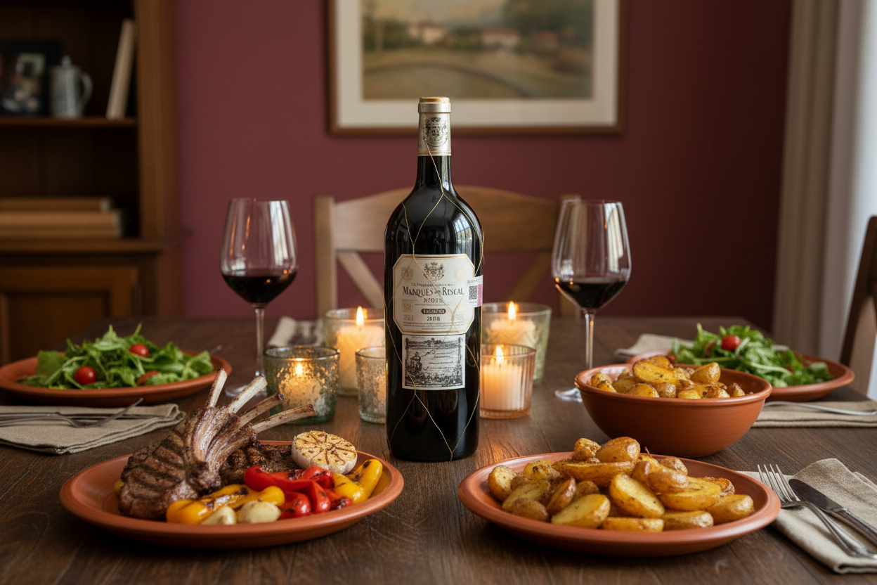 Maridaje Reserva Riscal chuletas de cordero en casa