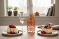 Maridaje Baglietti Moscato Rosé con cheesecake de frutos rojos