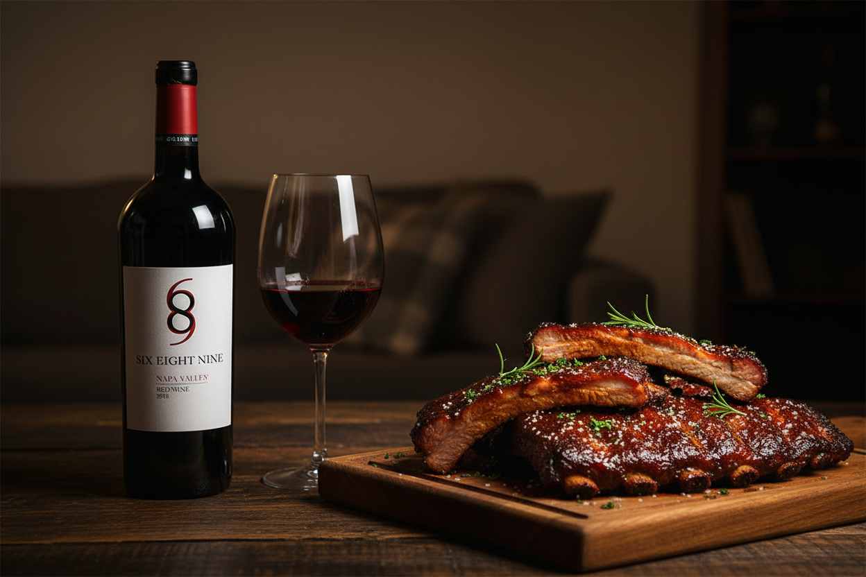 689 Cellars Six Eight Nine - Maridaje con Costillas a la BBQ