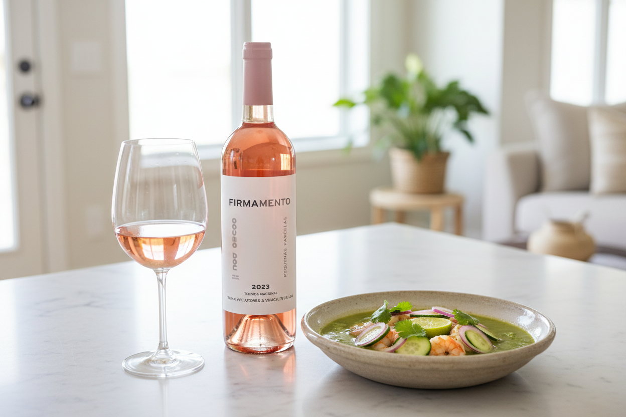Maridaje Firmamento Rosé con Aguachile