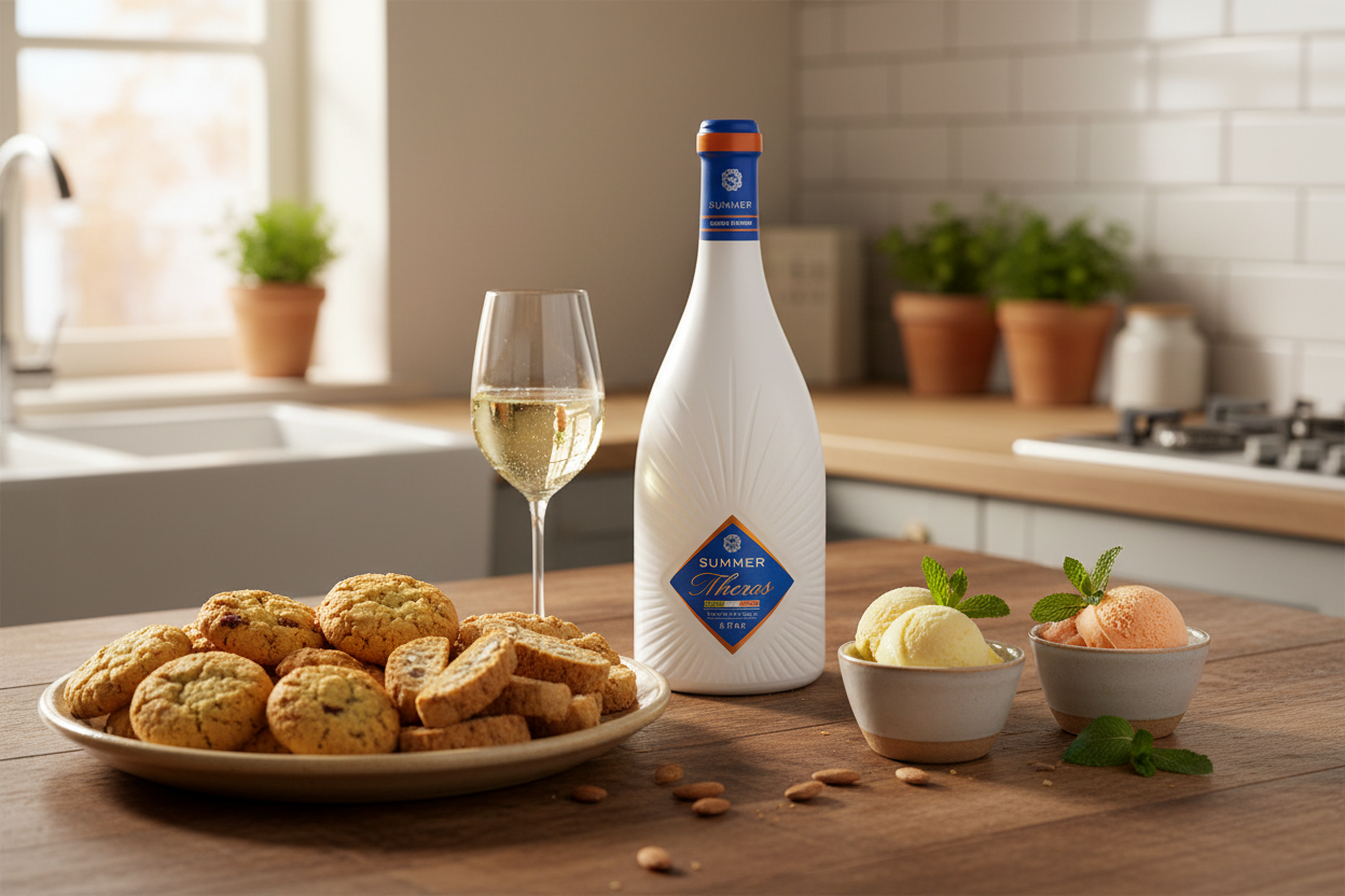 Maridaje Kosher Blumantti Moscato Frizzante con galletas de almendra y sorbetes