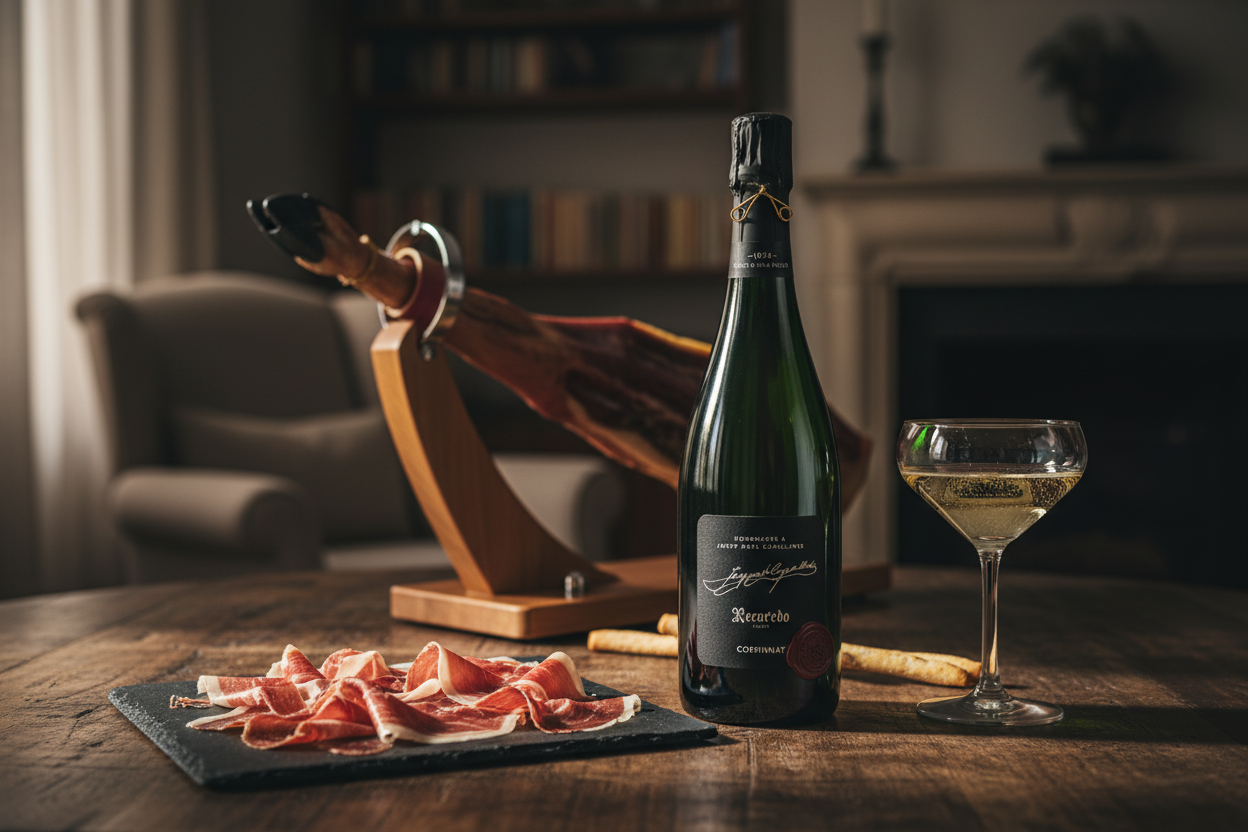 Maridaje Homenatge a Josep Mata 2004 con jamón ibérico de bellota añada