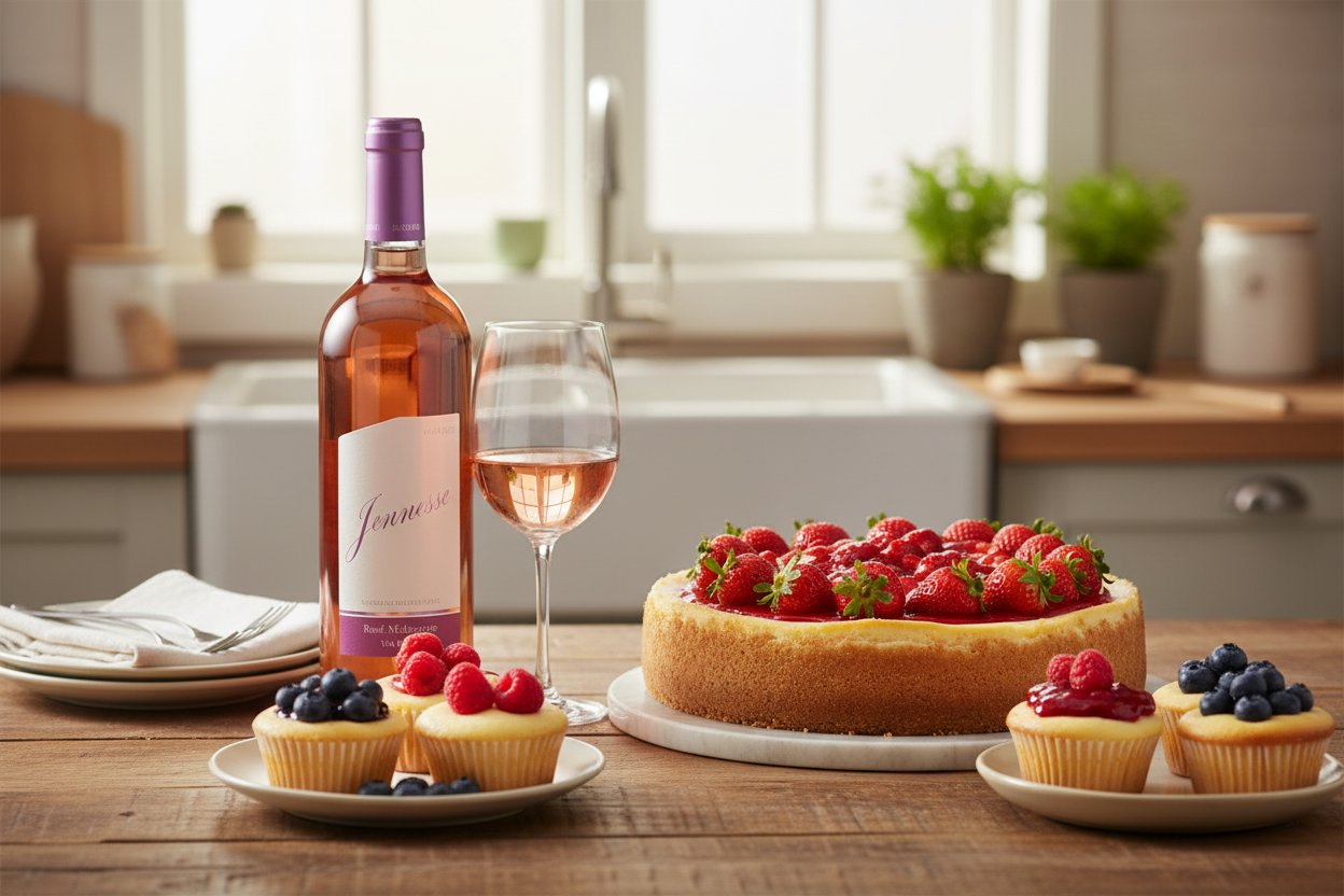 Maridaje Eunesse Pink Moscato con tartas de queso