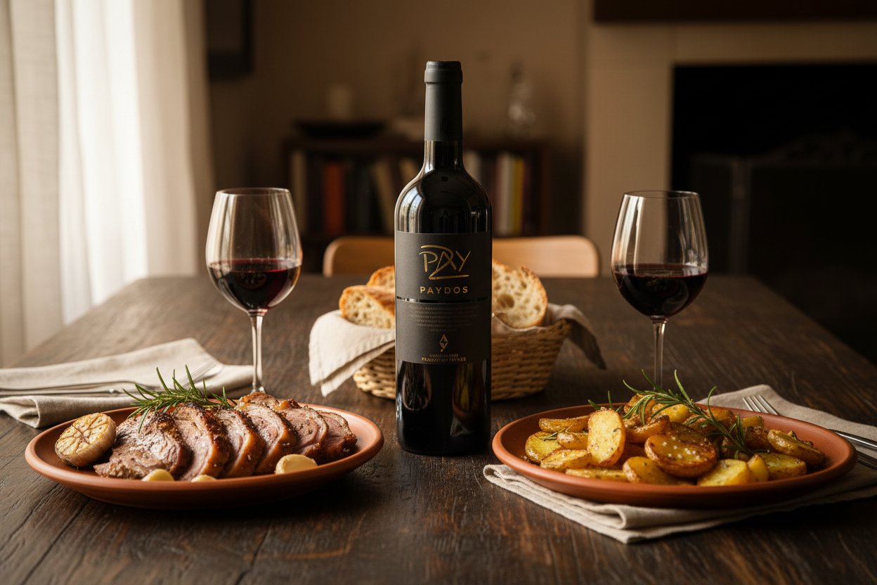 Maridaje Paydos 2017 lechazo asado en casa