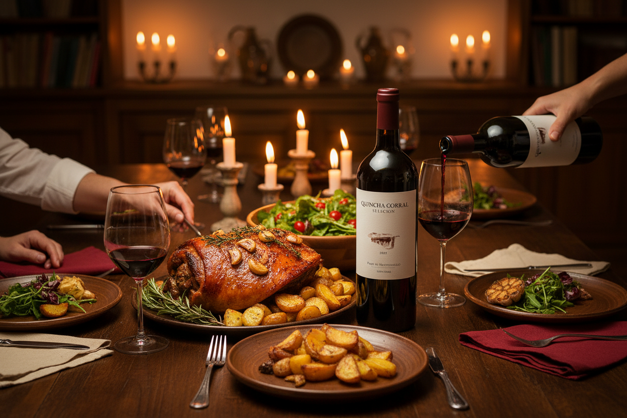 Maridaje Quincha Corral Magnum paleta ibérica cena especial en casa