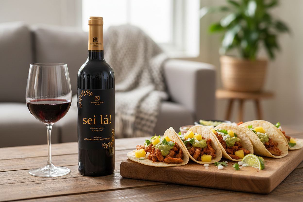 Maridaje Sei-la Tinto con Tacos al Pastor