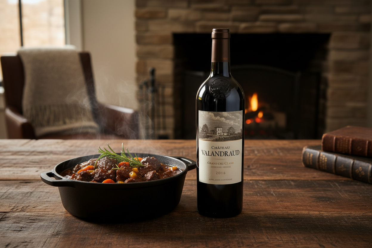 Jabalí estofado — Château Valandraud 2016