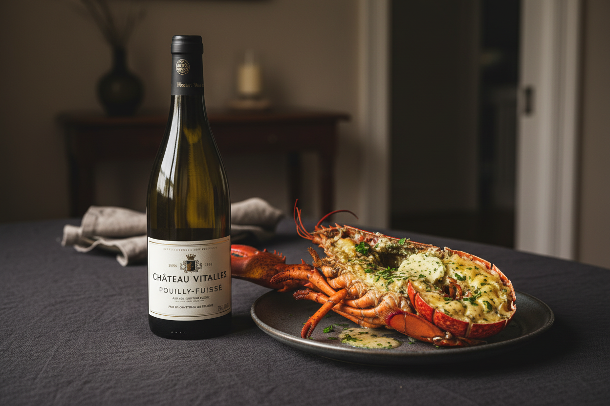 Langosta asada — Pouilly-Fuissé 2023