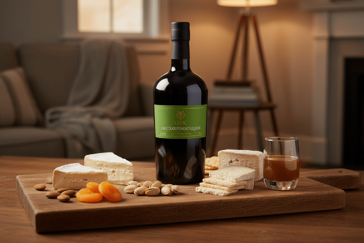 Lavie chocolate pistachio liqueur 750 ml - La Cava