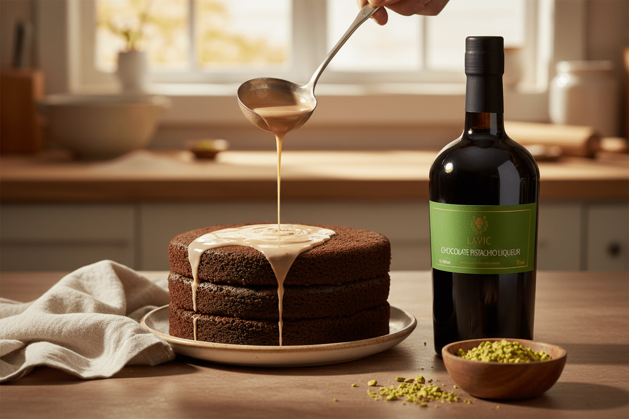 Lavie chocolate pistachio liqueur 750 ml - La Cava