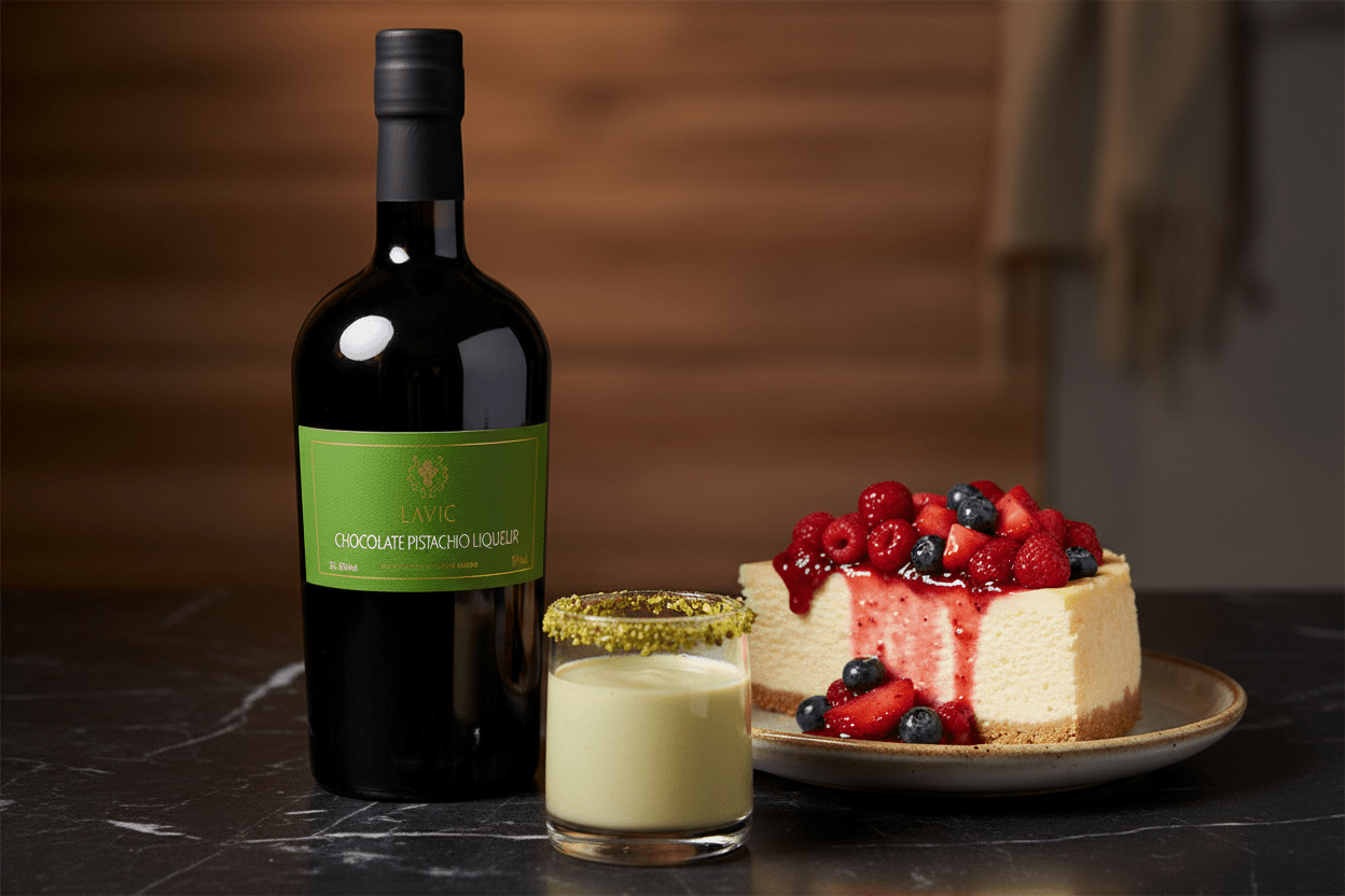 Lavie chocolate pistachio liqueur 750 ml - La Cava