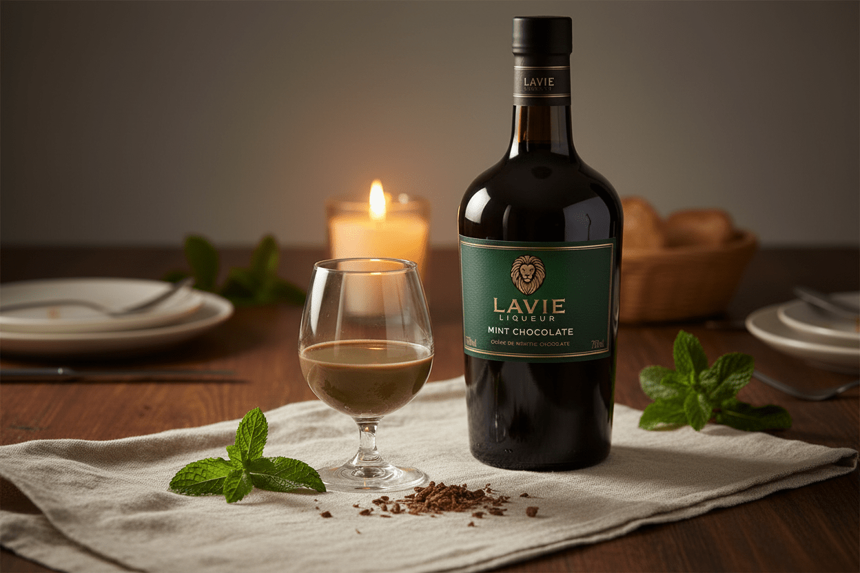 Lavie mint chocolate liqueur 750ml - La Cava