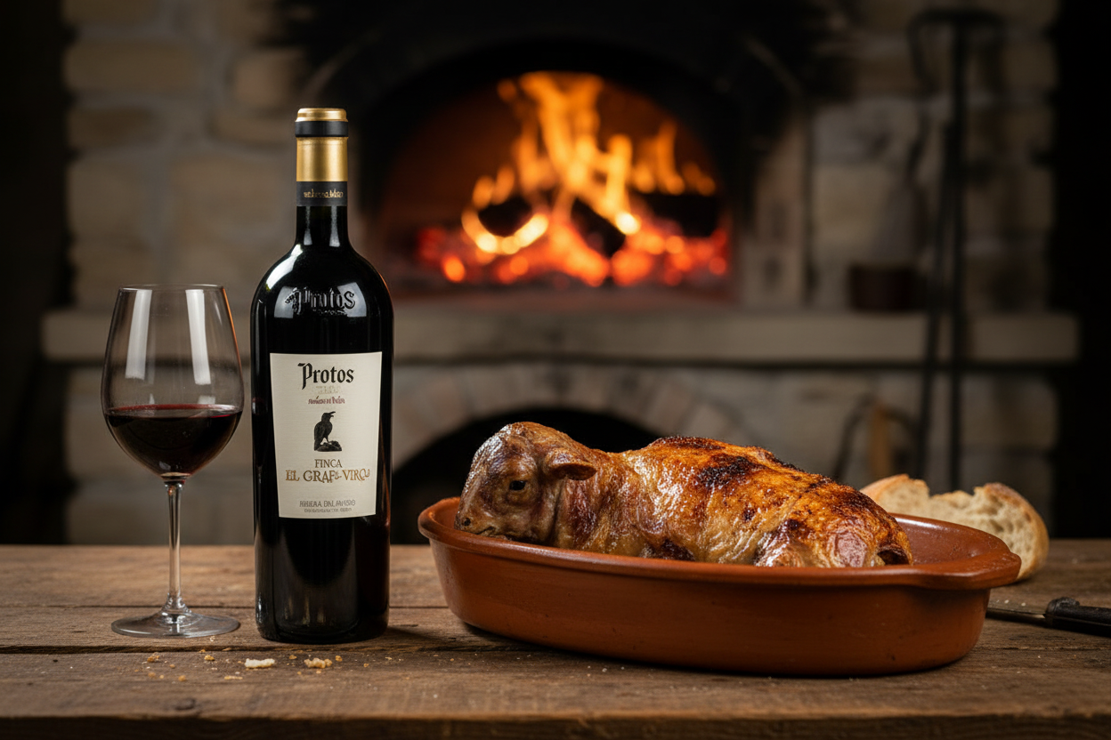 Lechazo al horno de leña