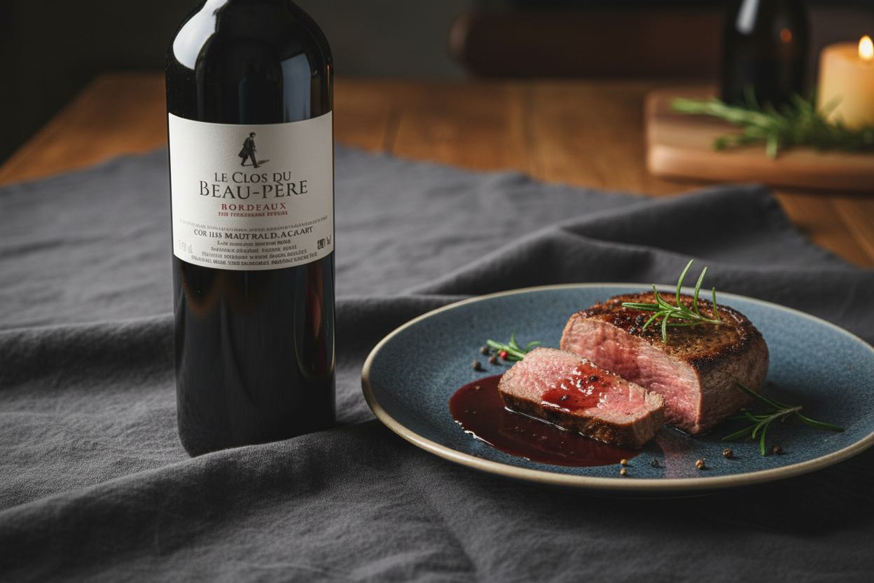 Lomo de ternera — Thunevin Le Clos du Beau-Père 2019