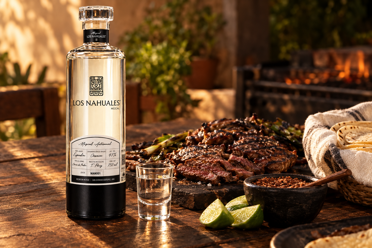 Los Nahuales + Carne asada con sal de gusano