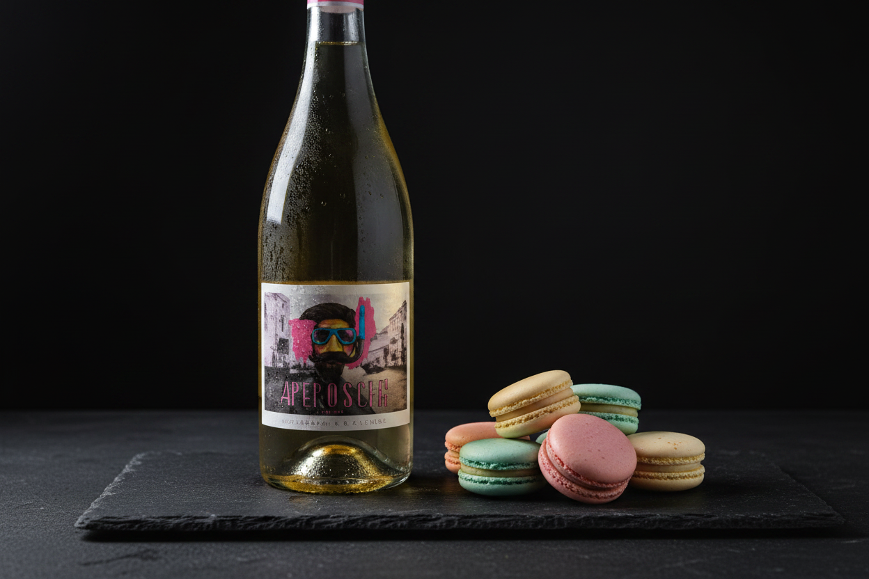 Macarons con espumoso