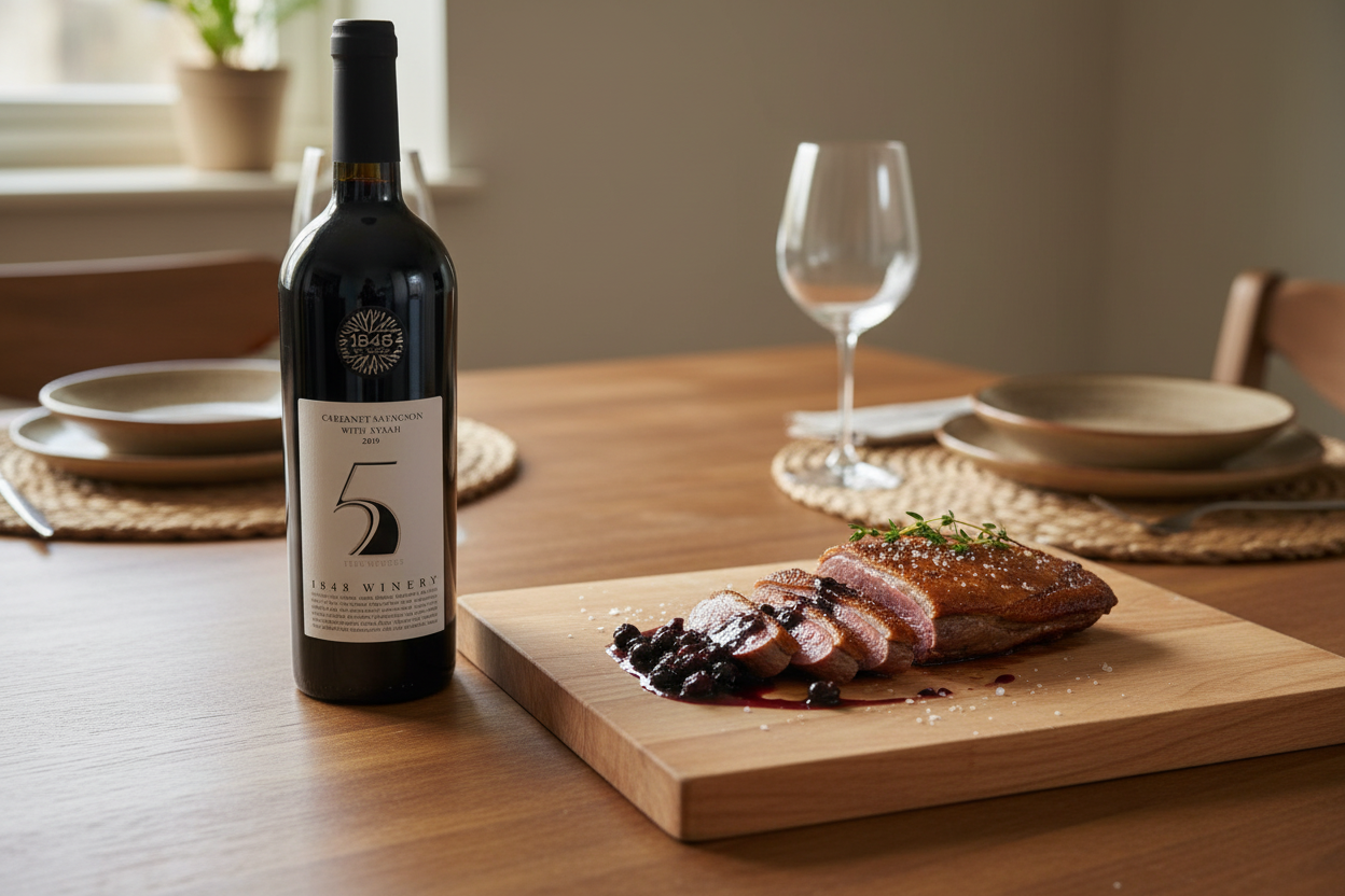 Magret de pato con 1848 Cabernet Franc