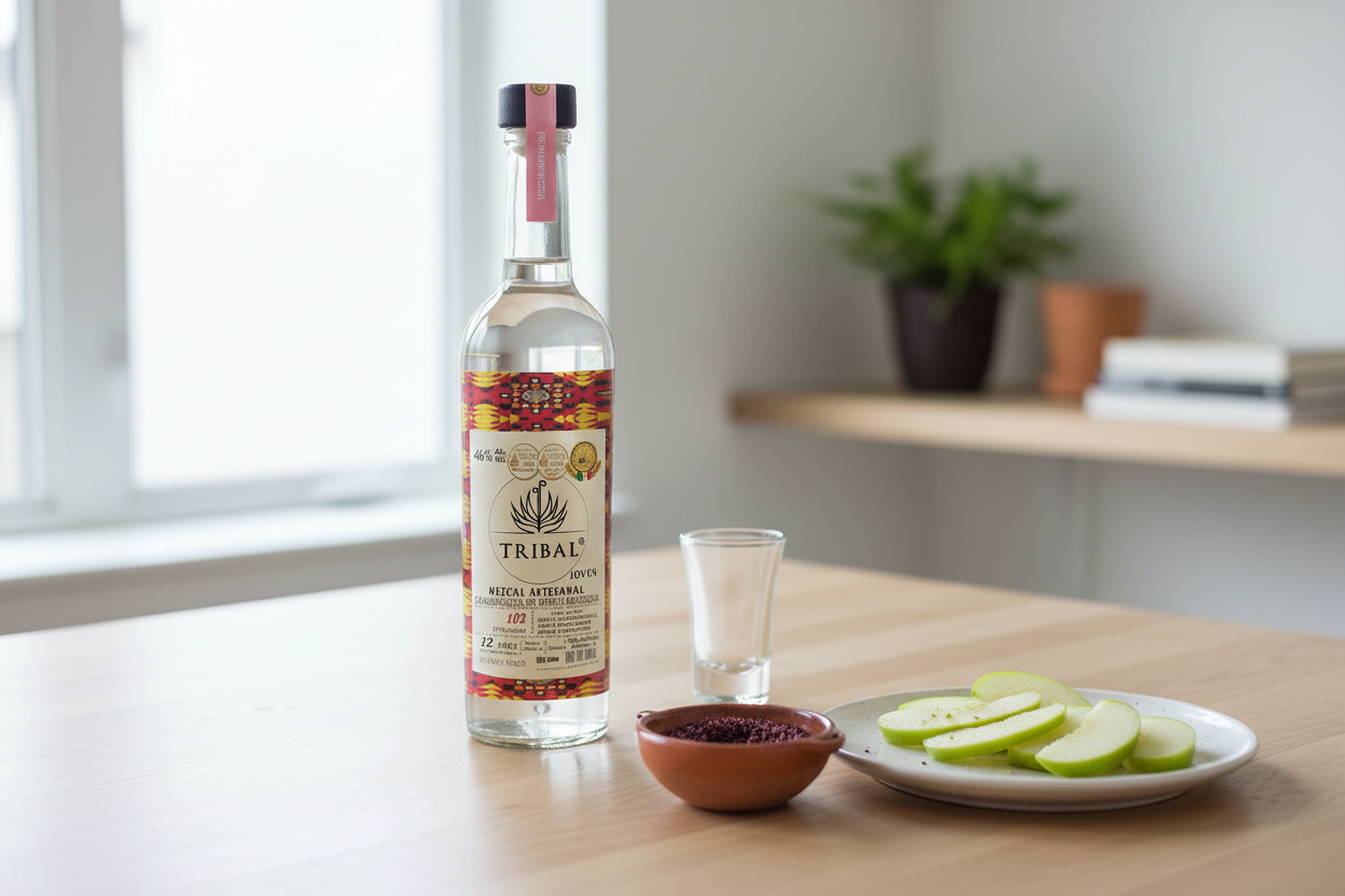 Manzana verde con Mezcal Tribal Ensamble