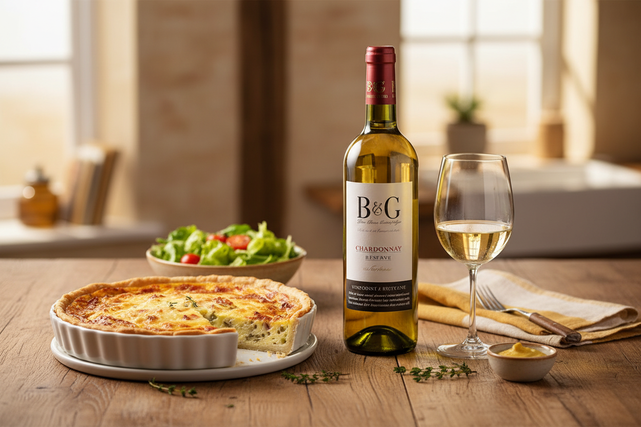 Maridaje B&G Chardonnay Réserve - Quiche Lorraine