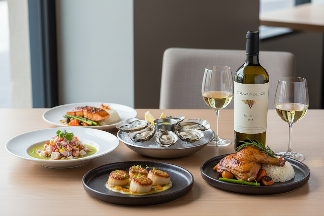 Maridaje Bressia Old Vines Semillón 2022 con comida internacional