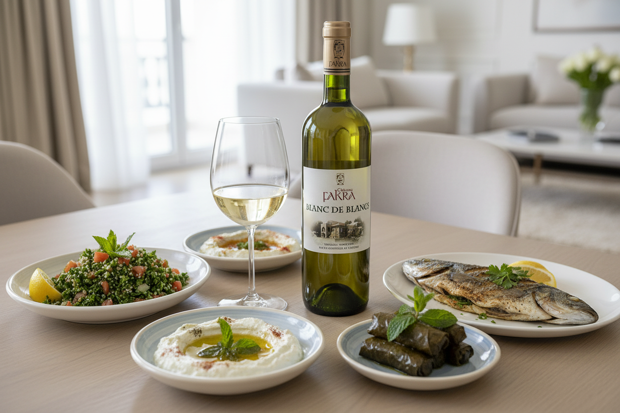 Maridaje Château Fakra Blanc de Blancs con comida libanesaslider_item_HiMBLA