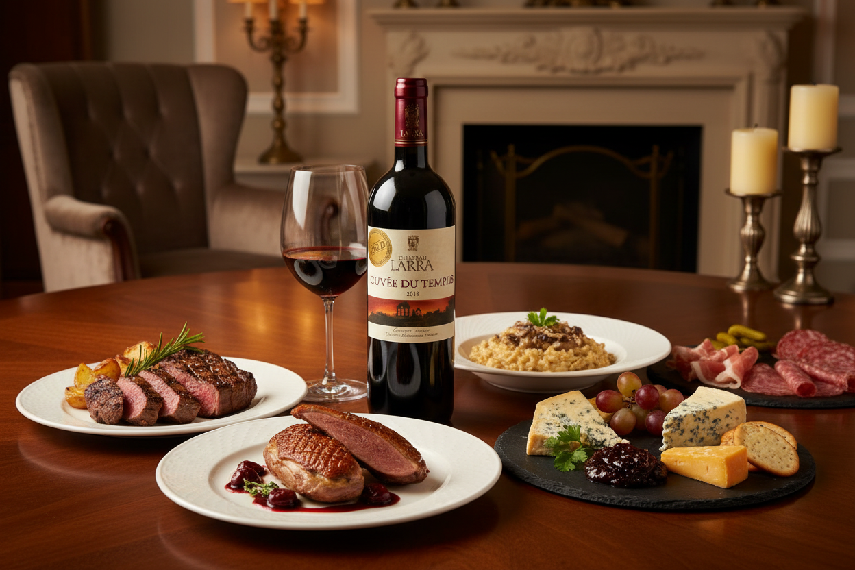 Maridaje Château Fakra Cuvée du Temple con comida internacionalslider_item_HiMBLA