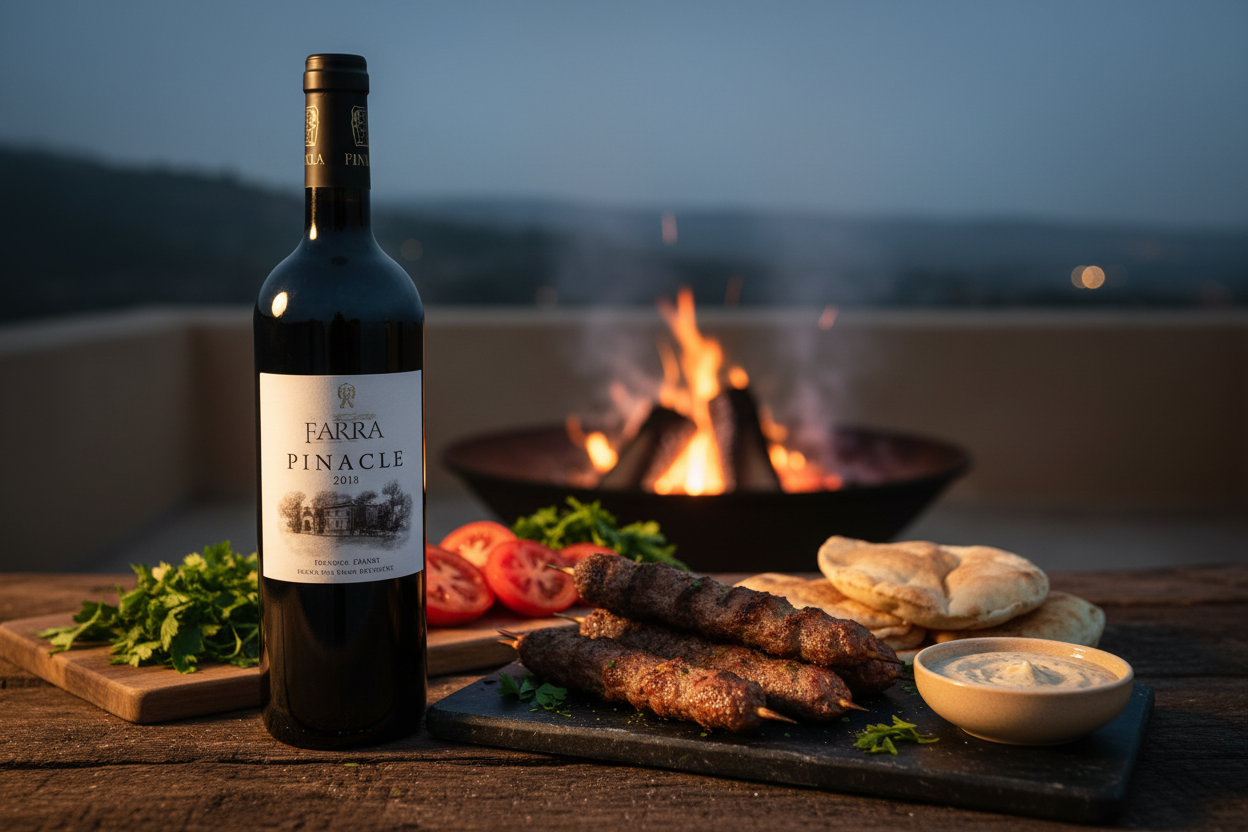Maridaje Château Fakra Pinnacle × Kafta Libanesa