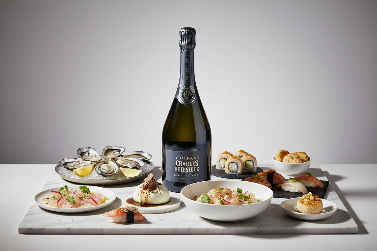 Maridaje Champagne Charles Heidsieck Blanc de Blancs