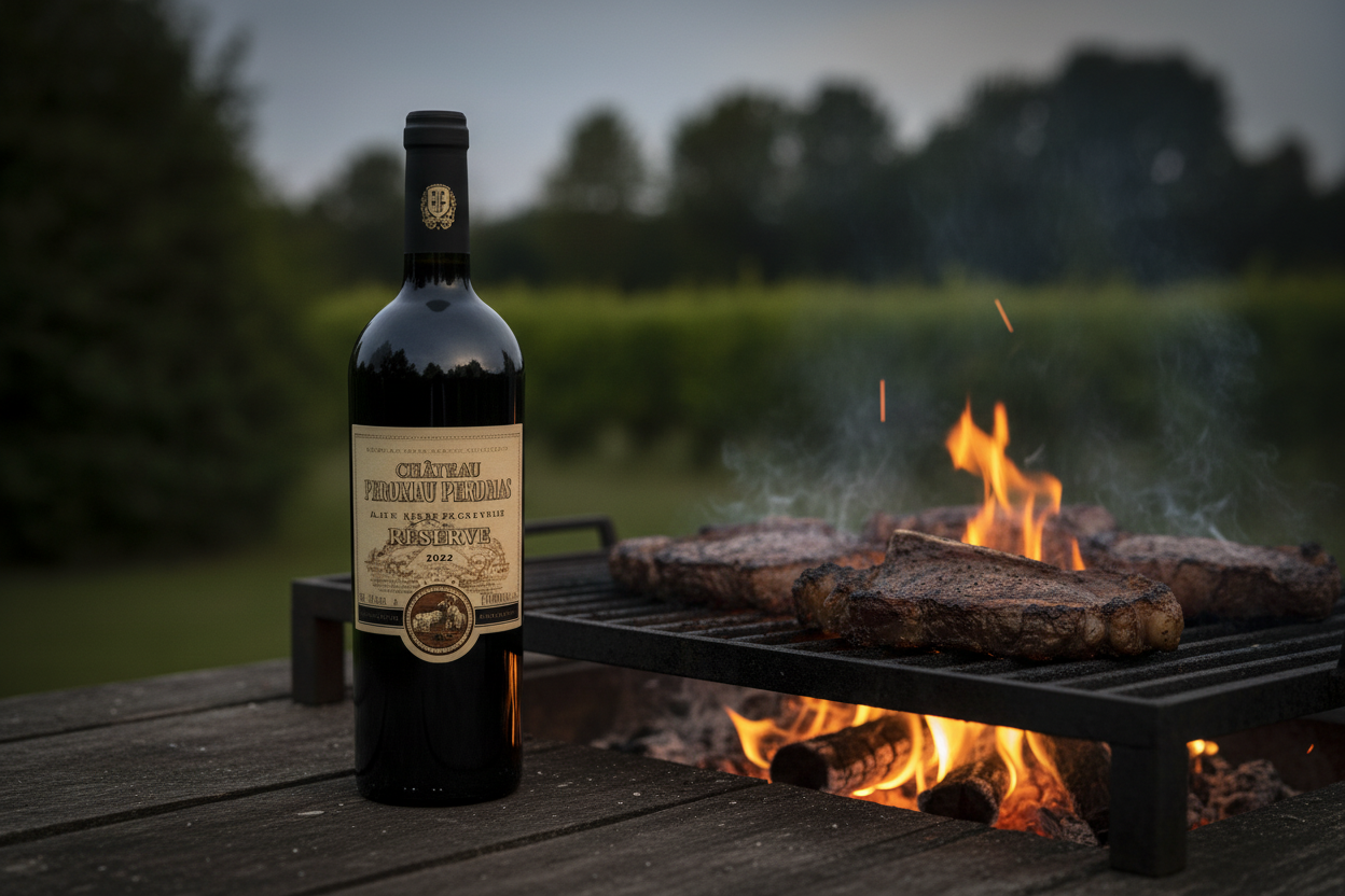 Maridaje Chateau Perdrias Reserve 2022 × Cortes a la Brasa