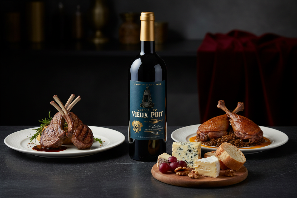 Maridaje Chateau Vieux Puit Malbec 2022slider_item_HiMBLA