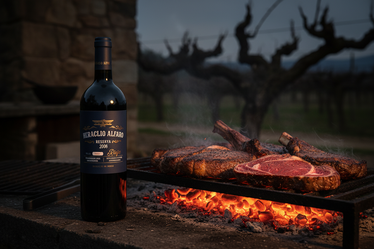 Maridaje Clásico Riojano Reserva × Cortes a la Brasa