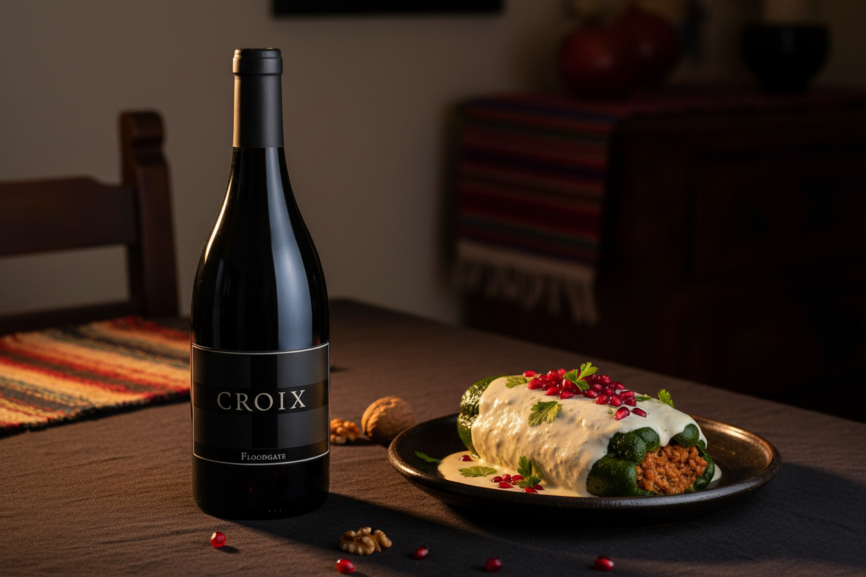 Maridaje Croix Estate Pinot Noir × Chiles en Nogada