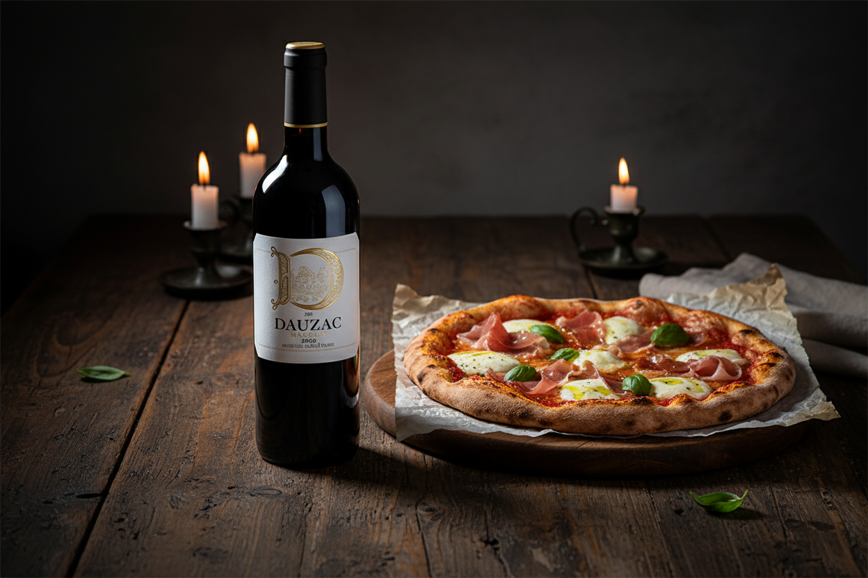 Maridaje D de Dauzac 2022 Bordeaux × Pizza