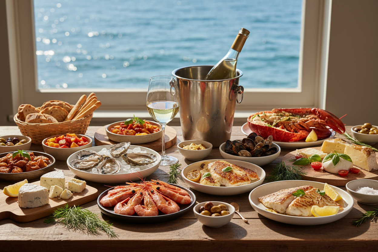 Maridaje de vino blanco con mariscos, moluscos, crustaceos, pescados blancos, tapas y quesos frescosslider_item_HiMBLA