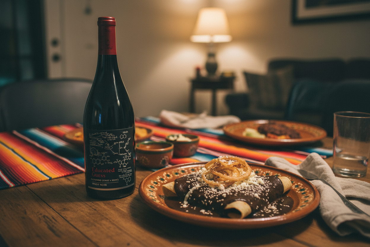 Maridaje enchiladas de mole