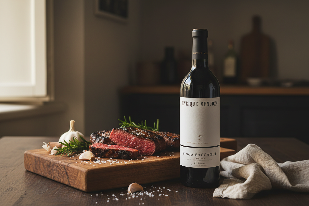 Maridaje Finca Xaconero 2021 Enrique Mendoza Alicante con Carnes Rojas a la Brasa